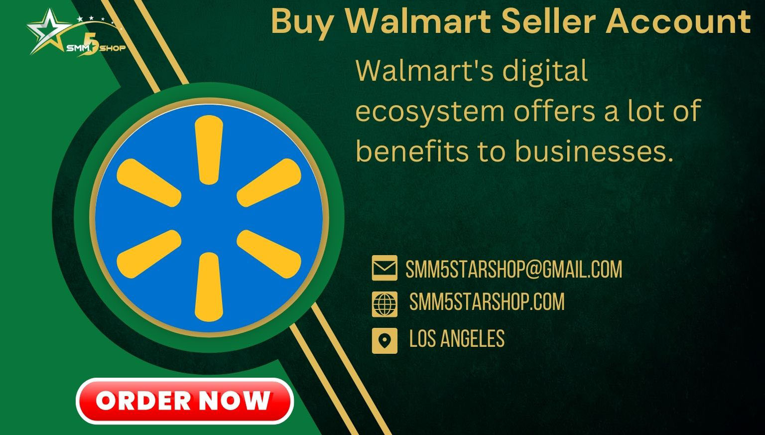 Buy Walmart seller account at smm5starshop.com. We provide email, number, passport, EIN, Tax ID, LLC (certificate for incorporation) approved accounts at cheap price.