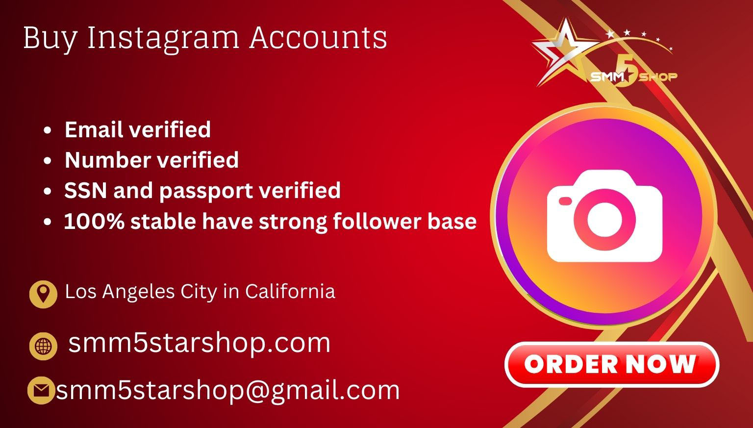 Buy Instagram accounts with strong follower base to grow your brand visibility Our accounts will be verified with email, number, Govt issued ID such as SSN or passport