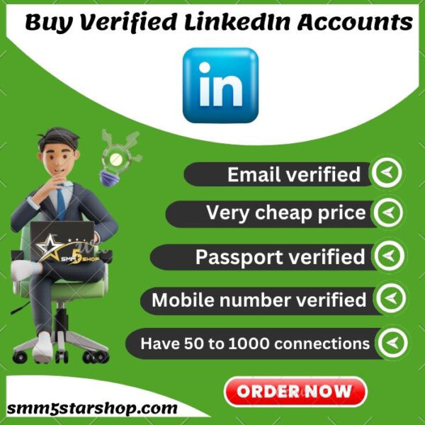 Buy Verified LinkedIn accounts with 100 to 5000 connections and followers at very cheap price Our accounts will be verified with email, number, passport
